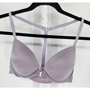 Very Sexy by Victorias Secret Sz 34D Front Clasp Push Up Bra Light Purple